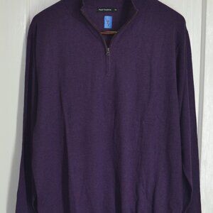 Paul Fredrick Quarter-Zip, Purple, 3XL
